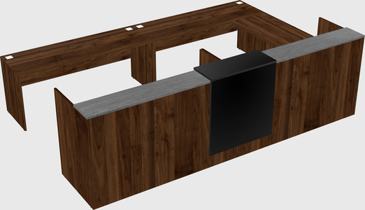 Shared one sided u-shaped reception desk
