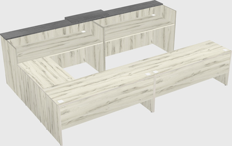 Shared one sided u-shaped reception desk