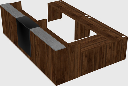 Shared one sided u-shaped reception desk