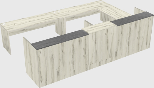 Shared one sided u-shaped reception desk