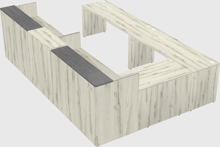 Shared one sided u-shaped reception desk