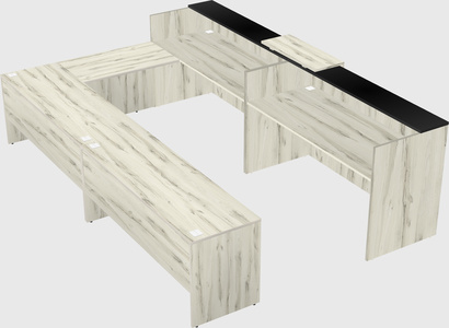 Shared one sided u-shaped reception desk