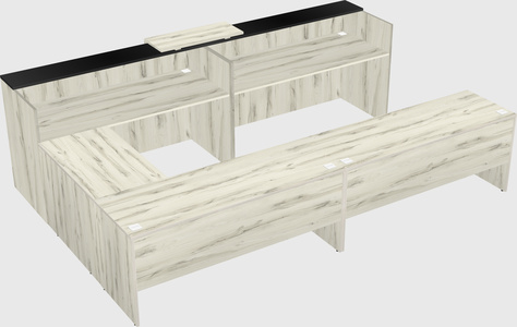Shared one sided u-shaped reception desk