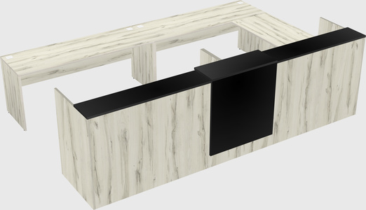Shared one sided u-shaped reception desk