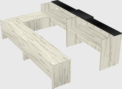 Shared one sided u-shaped reception desk
