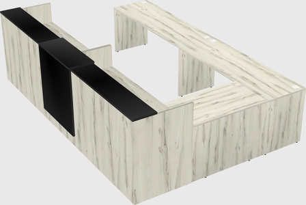 Shared one sided u-shaped reception desk