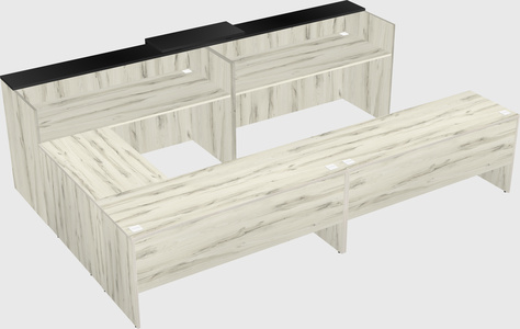 Shared one sided u-shaped reception desk