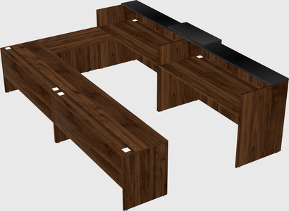 Shared one sided u-shaped reception desk