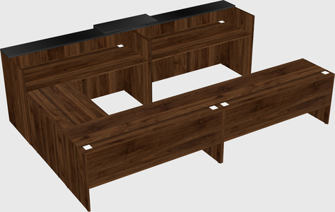 Shared one sided u-shaped reception desk