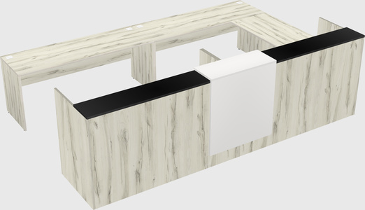 Shared one sided u-shaped reception desk
