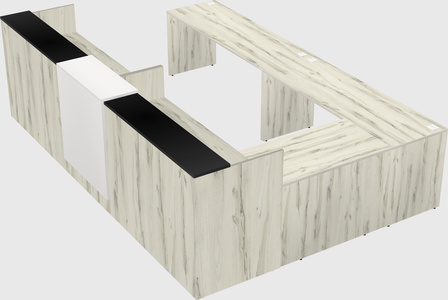 Shared one sided u-shaped reception desk
