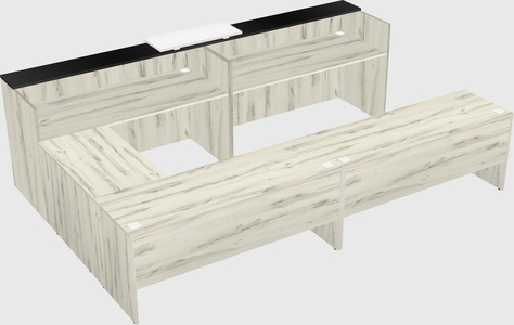 Shared one sided u-shaped reception desk