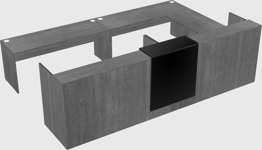 Shared one sided u-shaped reception desk