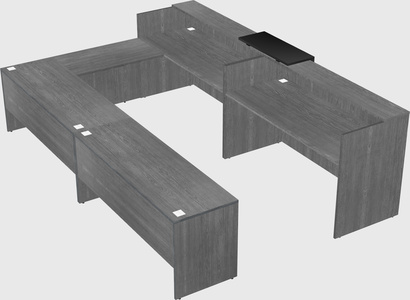 Shared one sided u-shaped reception desk