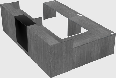 Shared one sided u-shaped reception desk