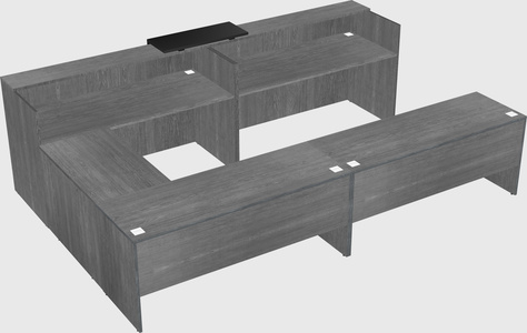 Shared one sided u-shaped reception desk