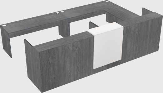Shared one sided u-shaped reception desk