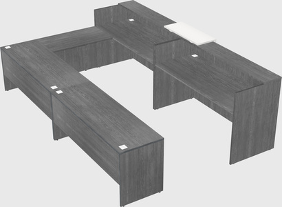 Shared one sided u-shaped reception desk
