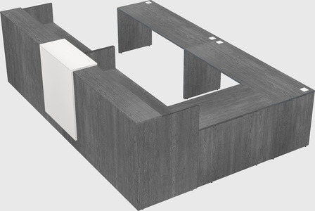 Shared one sided u-shaped reception desk