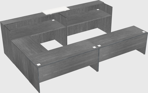 Shared one sided u-shaped reception desk
