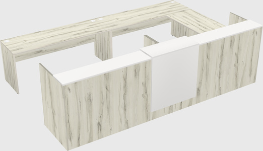 Shared one sided u-shaped reception desk