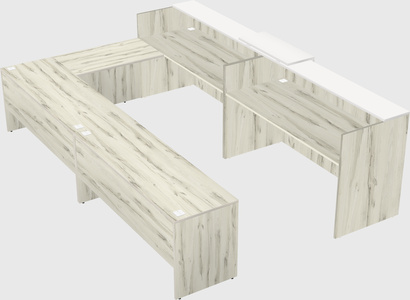 Shared one sided u-shaped reception desk