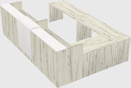 Shared one sided u-shaped reception desk