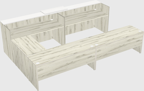 Shared one sided u-shaped reception desk