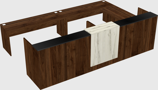 Shared one sided u-shaped reception desk