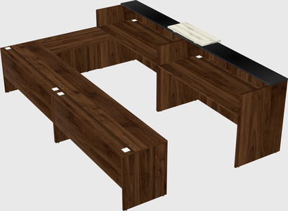 Shared one sided u-shaped reception desk