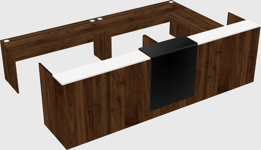 Shared one sided u-shaped reception desk