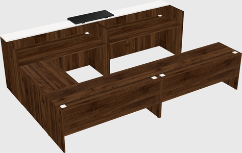 Shared one sided u-shaped reception desk