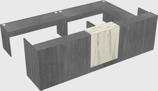 Shared one sided u-shaped reception desk