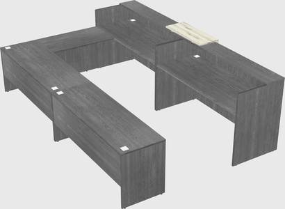 Shared one sided u-shaped reception desk