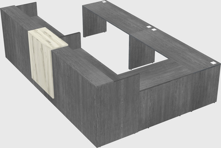 Shared one sided u-shaped reception desk