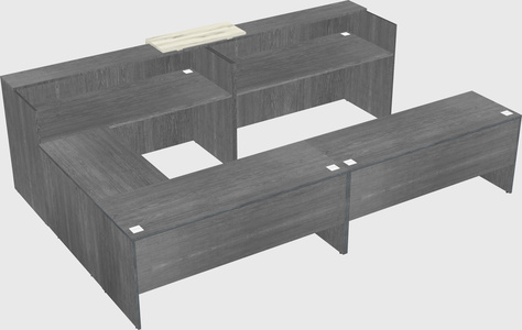 Shared one sided u-shaped reception desk