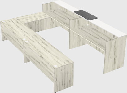 Shared one sided u-shaped reception desk