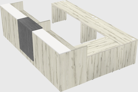 Shared one sided u-shaped reception desk