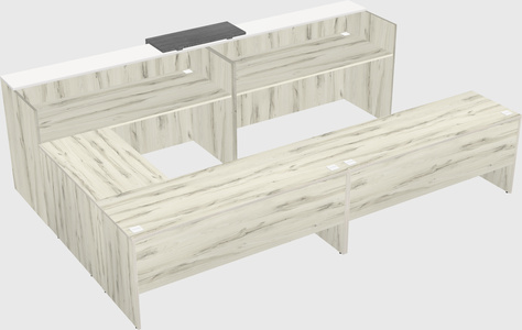 Shared one sided u-shaped reception desk