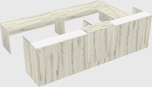 Shared one sided u-shaped reception desk