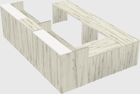 Shared one sided u-shaped reception desk