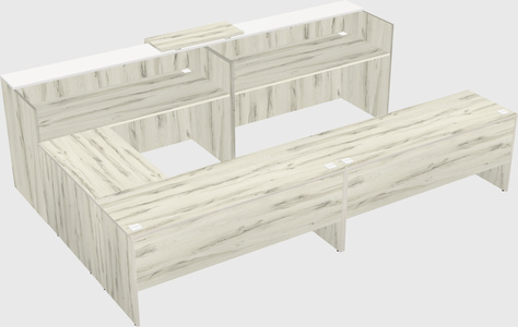 Shared one sided u-shaped reception desk