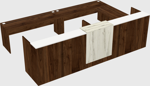 Shared one sided u-shaped reception desk