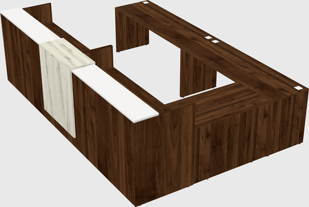 Shared one sided u-shaped reception desk