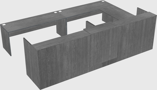 Shared one sided u-shaped reception desk
