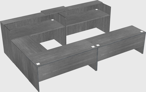 Shared one sided u-shaped reception desk