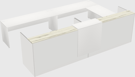 Shared one sided u-shaped reception desk