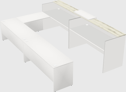 Shared one sided u-shaped reception desk