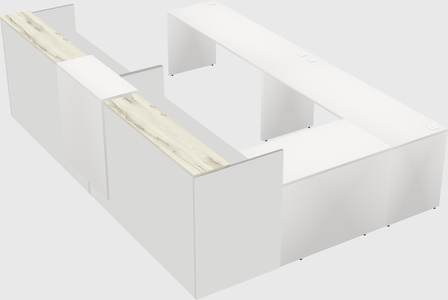 Shared one sided u-shaped reception desk