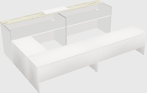 Shared one sided u-shaped reception desk